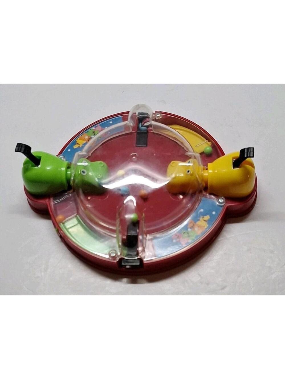 Vintage 1995 Hungry Hungry Hippos 2 Player Mini Travel Game Milton Bradley 6"